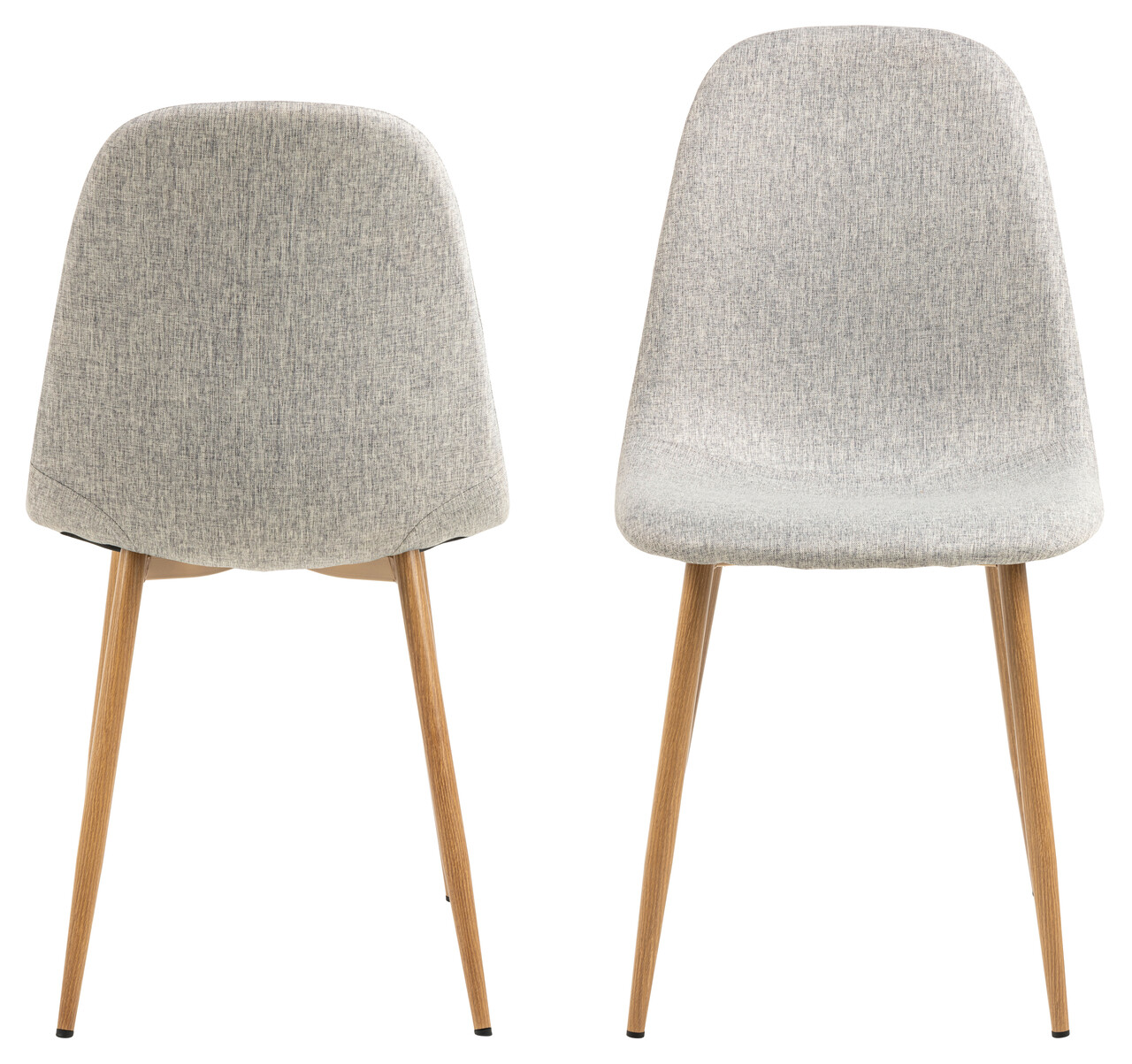 Scaun Celia, Actona, 44x54x86 cm, poliester/otel, gri deschis/natural - view 8