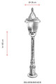 Lampadar de exterior, Avonni, 685AVN1245, Plastic ABS, Maro