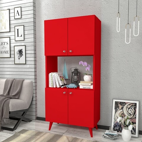 Bufet rf.110.001.004, gauge concept, 60x32x135 cm, pal, rosu