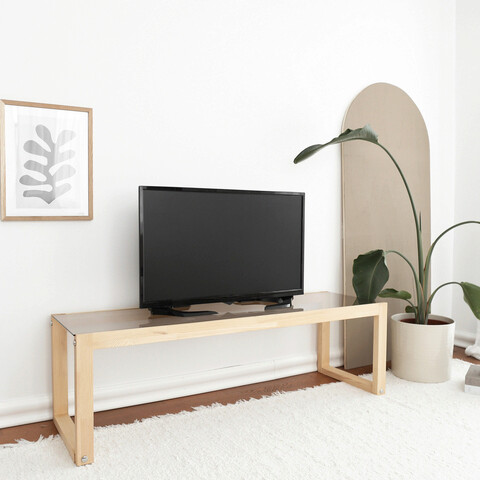 Comoda TV, Neostill, Via, 130x40x40 cm, Natural mezoni.ro
