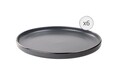 Set 6 farfurii intinse Calypso, Art of Dining by Heinner, 27 cm, ceramica, gri