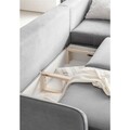 Coltar extensibil dreapta 3 locuri ELTAP, RT-10FL, Silva, 276x201x100 cm, lemn/poliester, negru