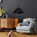 Decoratiune de perete, Everest, Metal, Dimensiune: 70 x 52 cm, Negru