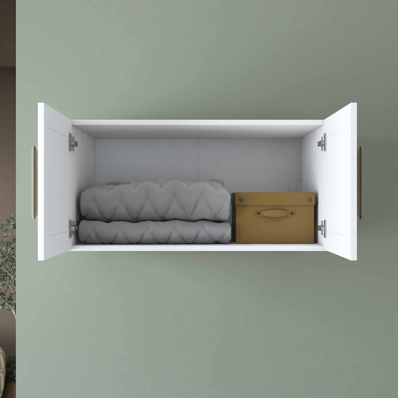 Dulap pentru haine, Hanah Home, BA263, 90x45x57.5 cm, Alb — imaginea 3