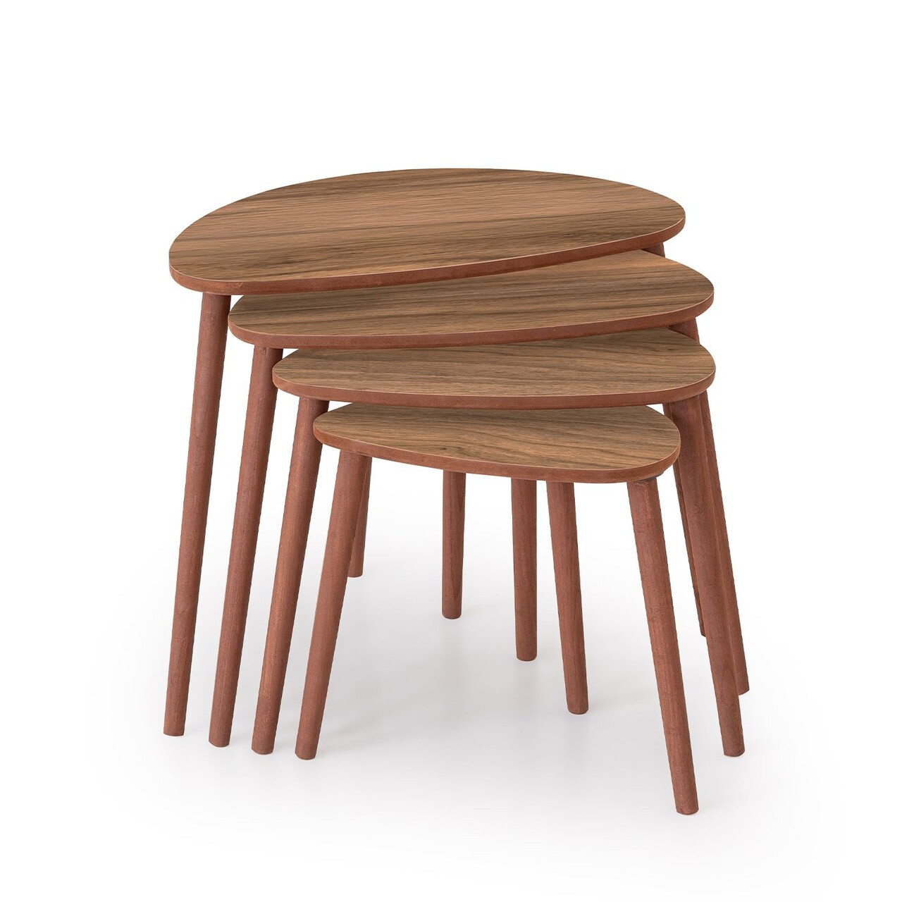 Set masute Nesting 4 piese, Hanah Home, Nora, Maro - imagine 3