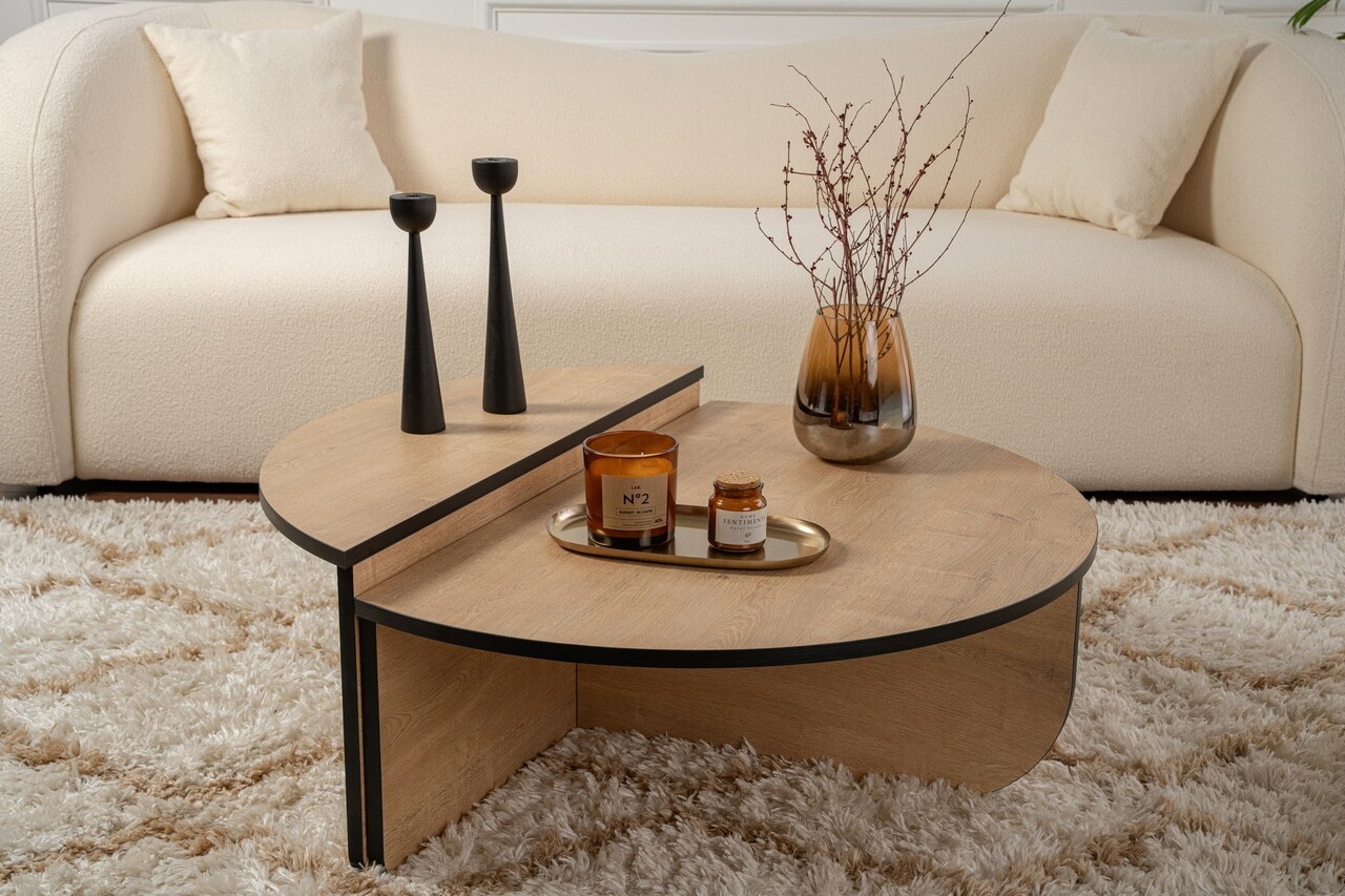 Masuta de cafea, Nordure, Orion, Stejar Miere / Negru
