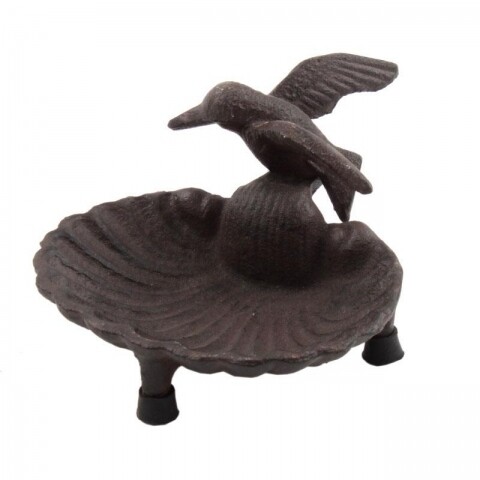 Suport pentru sapun Bird, InArt, 7 x 11 x 13 cm, metal, ruginiu