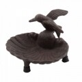 Suport pentru sapun Bird, InArt, 7 x 11 x 13 cm, metal, ruginiu
