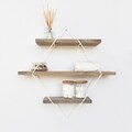 Raft pentru perete WR008, Evila Originals, 42x15x62 cm, maro/alb