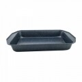 Tava pentru cuptor non-stick, Vanora Home,  39 x 26 x 5.5 cm, otel carbon, negru