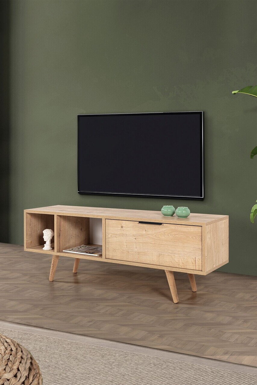 Comoda TV, Hanah Home, Venüs 3342, 130x46x35 cm, PAL, Maro — imaginea 3