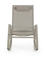 Scaun balansoar pentru gradina Demid, Bizzotto, 60.5 x 107 x 95 cm, otel/textilena 2x1, grej