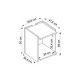Masuta, Arnetti, Viper, 38.6x41.8x50 cm, PAL, Safir / Antracit