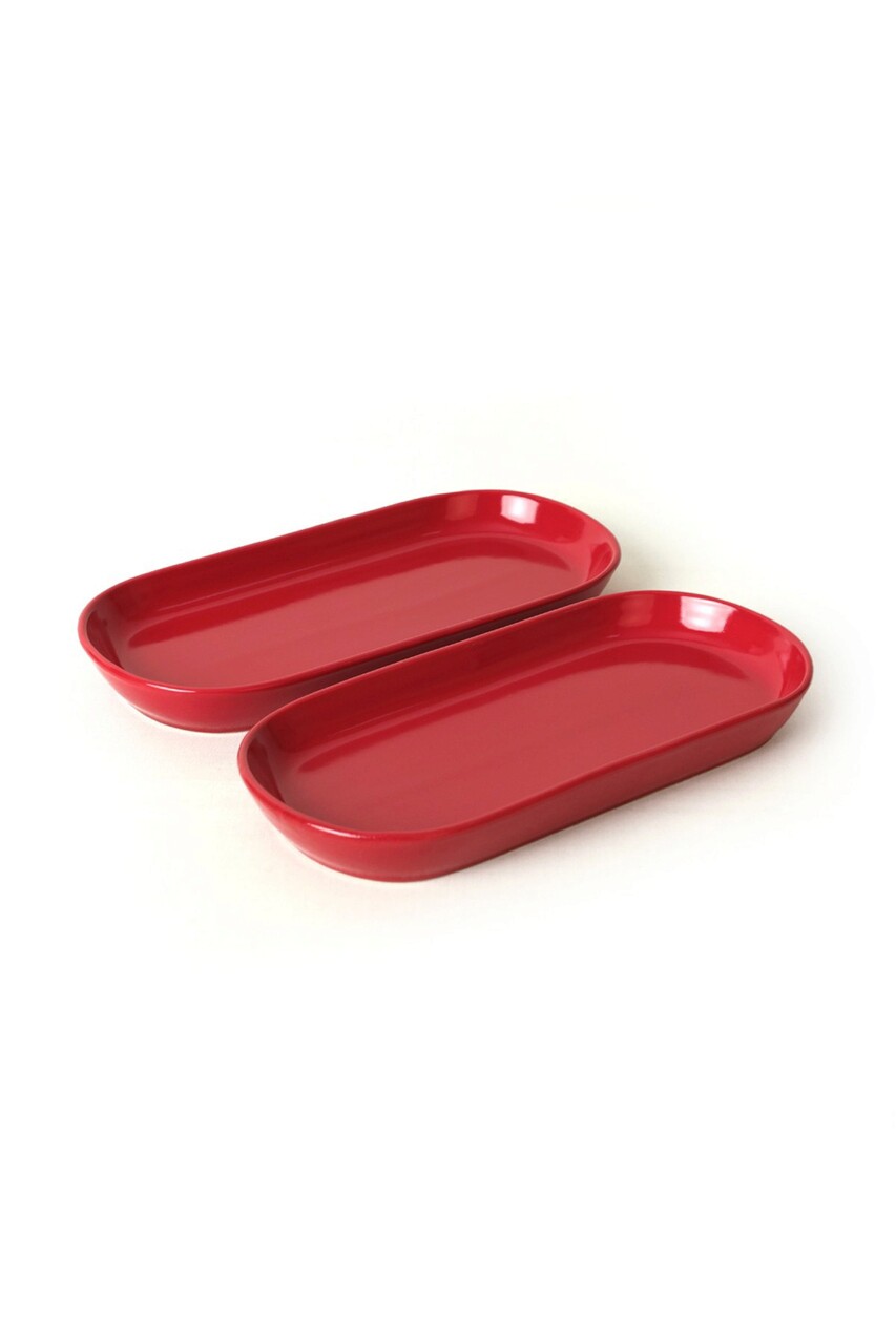 Set platouri servire, Hermia, 275KRM1886, Antibacterian, Rosu - view 2