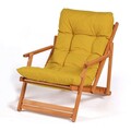 Scaun de gradina, Meya Dekor, My008, 50x81x50 cm, Lemn de fag, Galben / Natural