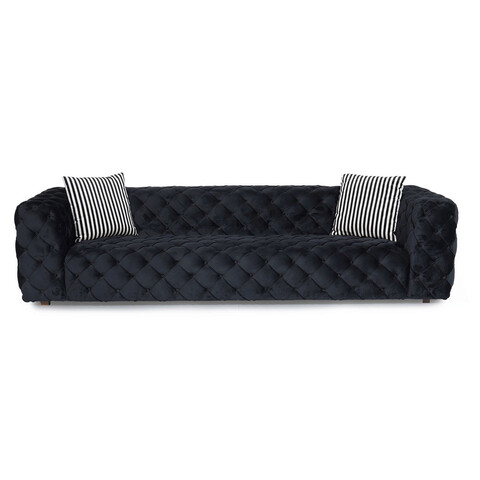 Canapea cu 4 locuri, ndesign, 291nds1511, lemn, negru