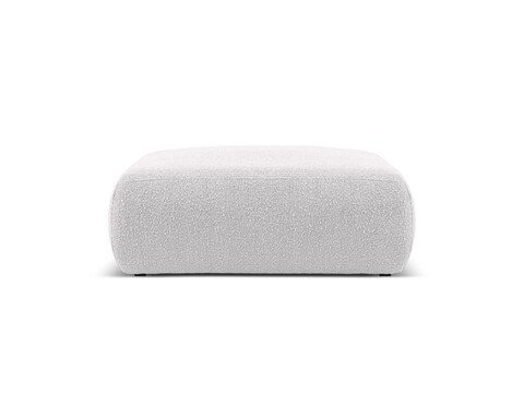 Taburet, Molino-101, Micadoni Home, 100x100x36 cm, tesatura boucle, gri deschis