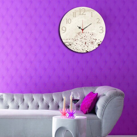 Ceas de perete, ms-26, mdf, ø40 cm, multicolor