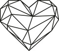 Decoratiune de perete, Heart, Metal, Dimensiune: 47 x 40 cm, Negru
