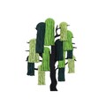 Decoratiune de perete, Treemac, Macrame, Metal, Verde / Verde închis / Mentă / Negru
