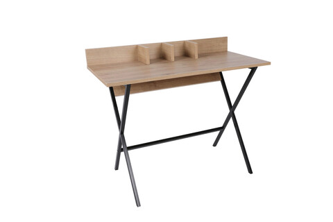 Masa de toaleta / machiaj, Mod Design, Marekeş, 100x50x84 cm, Nuc / Negru 100x50x84 imagine 2022