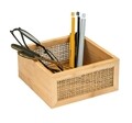 Cutie depozitare, Wenko, Allegre M, 15 x 7 x 15 cm, bambus/ratan, natur