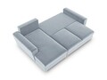 Coltar extensibil stanga 4 locuri, Moghan, Micadoni Home, GL, 241x145x88 cm, catifea, albastru deschis