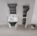 Set Dulap de Baie cu Chiuvetă și Oglindă (2 Piese), Hanah Home, Tivoli 65, Cașmir mat