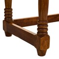 Masuta de cafea Creaciones Meng, 49.5x32.5x45 cm, lemn de mango/alama