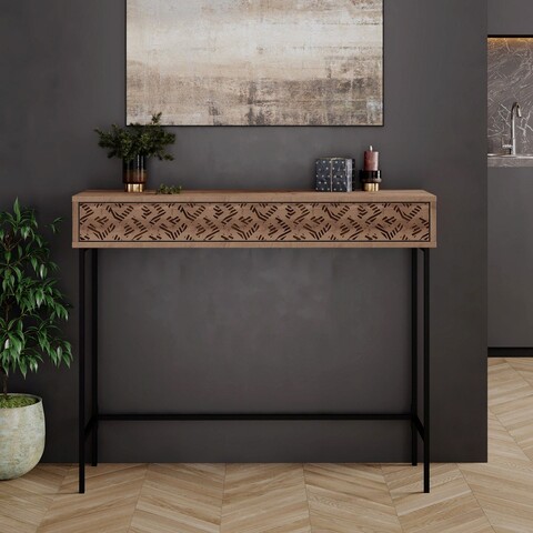 Consola, Decortie, Heaton, 110x90x35.6 cm, Maro Decortie