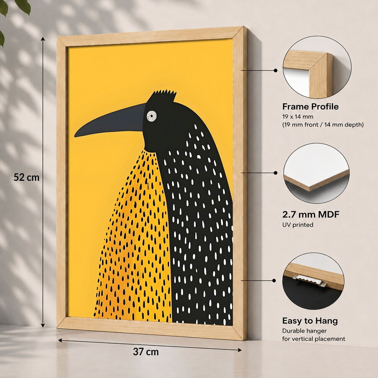 Tablou decorativ, 3752AACT-028, Fundal: 100% MDF (Grosime: 2,7 mm) Vopsire: Imprimare UV, Multicolor — imaginea 2