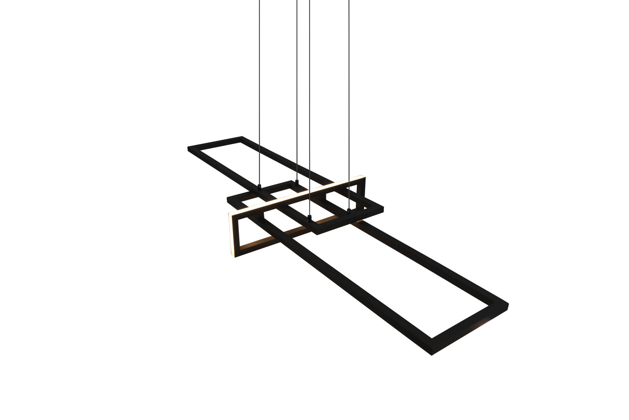 Lustra Salinas, TRIO, 110x40x150 cm, 34W, 1x SMD, metal, negru mat