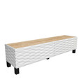 Comoda TV, Retricy, Lerze, 149.2x35x38 cm, PAL, Safir / Alb