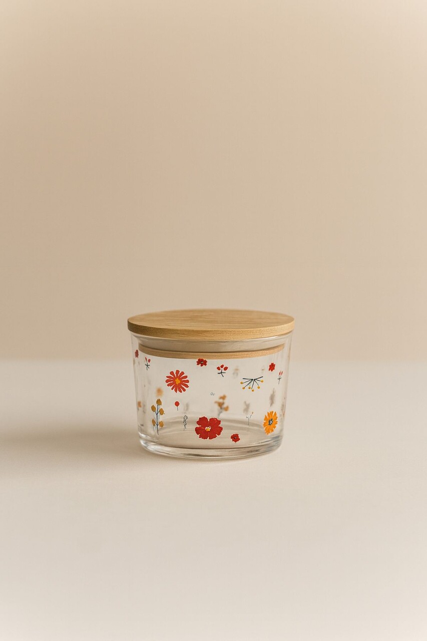 Set recipiente depozitare, Hermia, 409PBH1418, Capac din bambus: (6 bucăți), Transparent - imagine 3