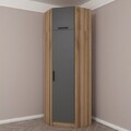 Dulap pentru haine, Minerva, Kale Anthracite Oak, 74x235x52 cm, PAL, Antracit / Stejar