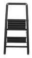 Scara pliabila cu sistem antiderapant Compact, Wenko, 45.5x43.5x84.5 cm, aluminiu/cauciuc, negru/gri