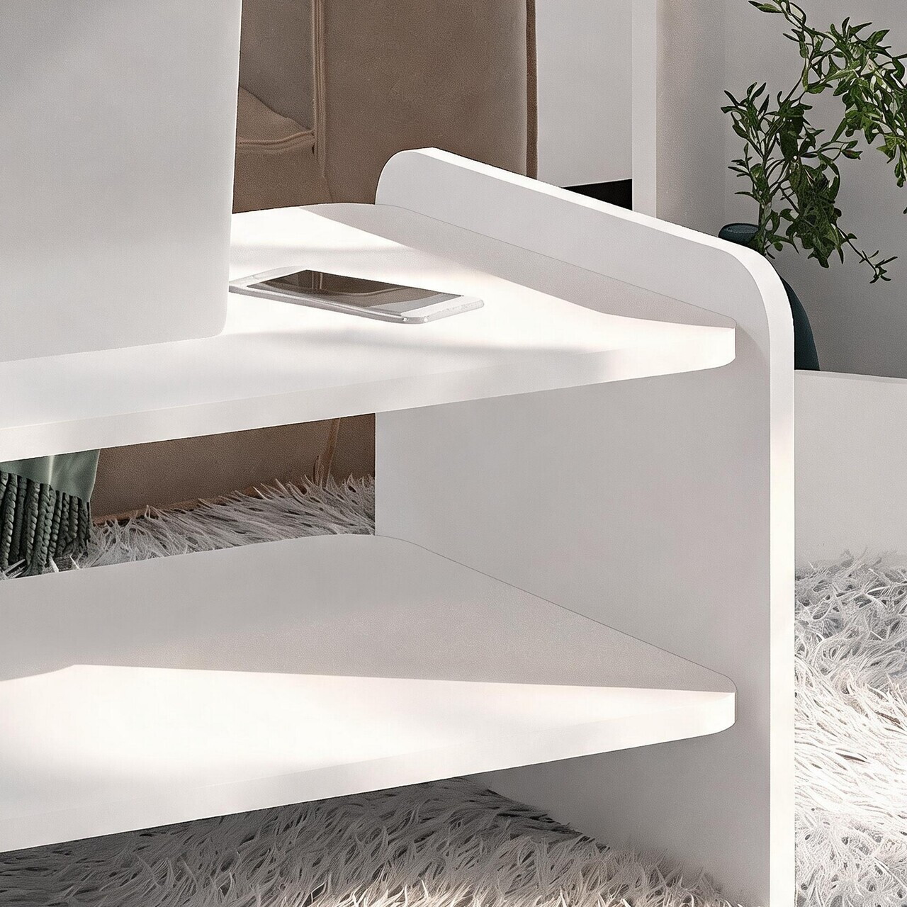 Masuta de cafea, Hanah Home, Amon, Alb — imaginea 4