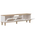 Comoda TV, Odessa, Bohem, 150x43x30 cm, PAL, Stejar Safir / Alb