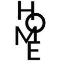 Decoratiune de perete, Home 5, metal, 34.5 x 68 cm, negru