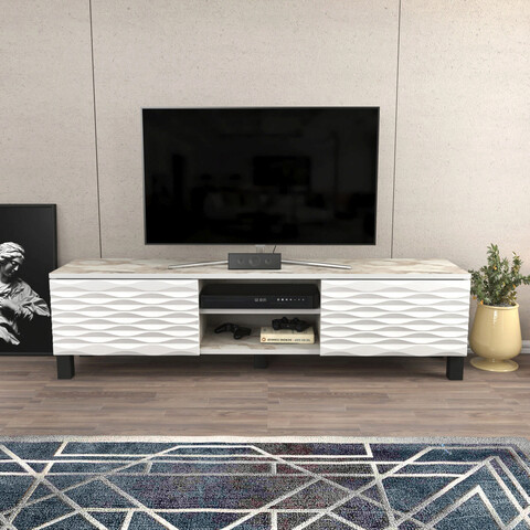Comoda tv, retricy, lukas, 150x35x40.3 cm, pal, alb