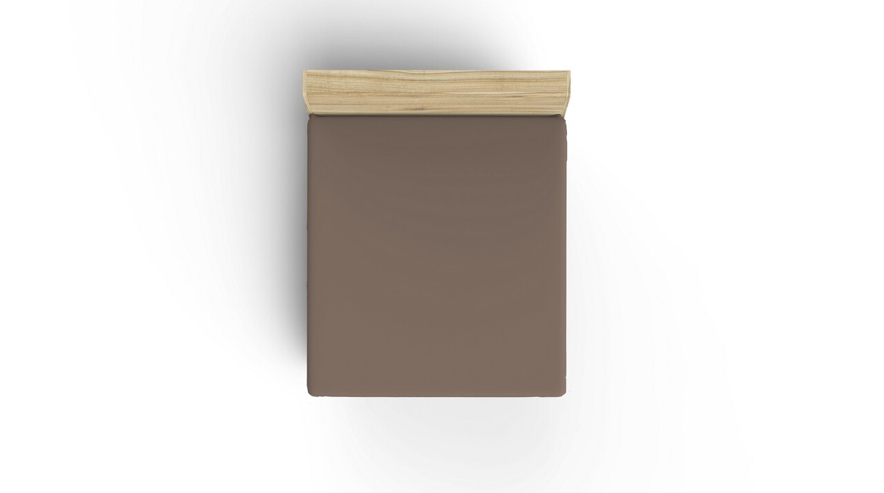 Cearceaf de pat cu elastic Ranforce Single XL (DE), L'essentiel Maison, Brown, Maro