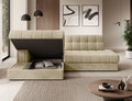 Coltar extensibil stanga 3 locuri ELTAP, LT-04MO, Blezalt, 240x150x82 cm, lemn/poliester, bej