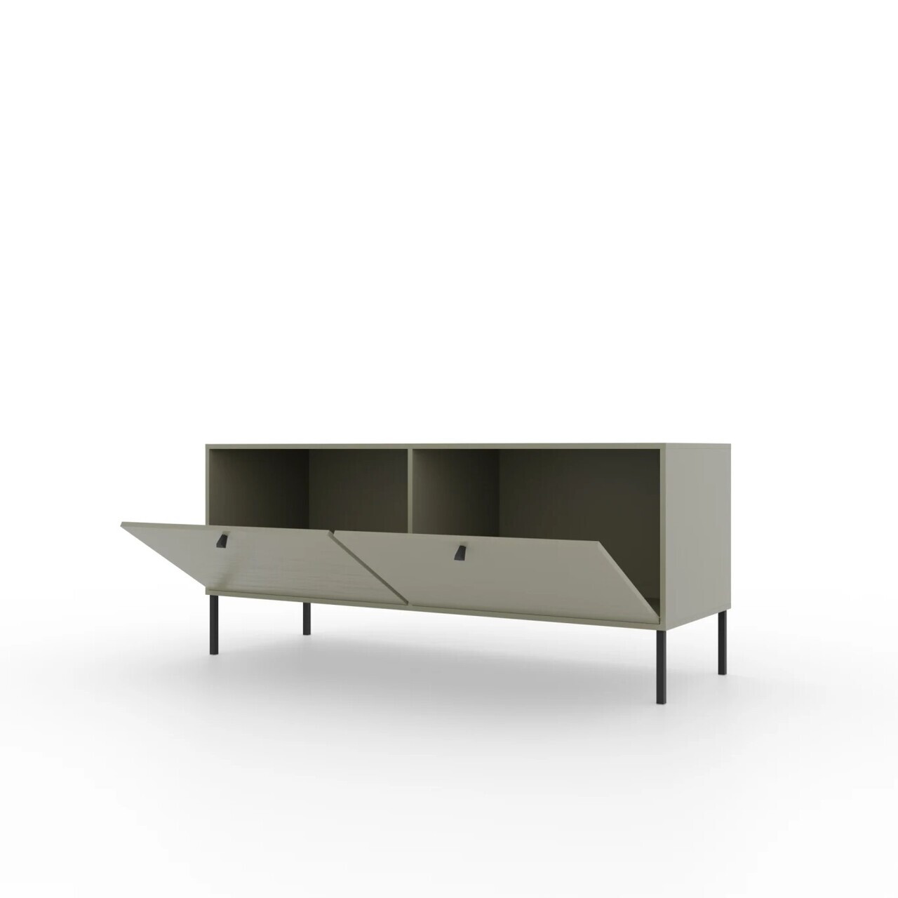Comoda TV ADRK, Tili 2D, 120.6x40.8x50 cm, PAL laminat, verde eucalipt — imaginea 3