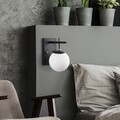 Aplica de perete, Zahar - 13113, Fulgor, 15 x 20 x 15 cm, 1 x E14, 40W, negru