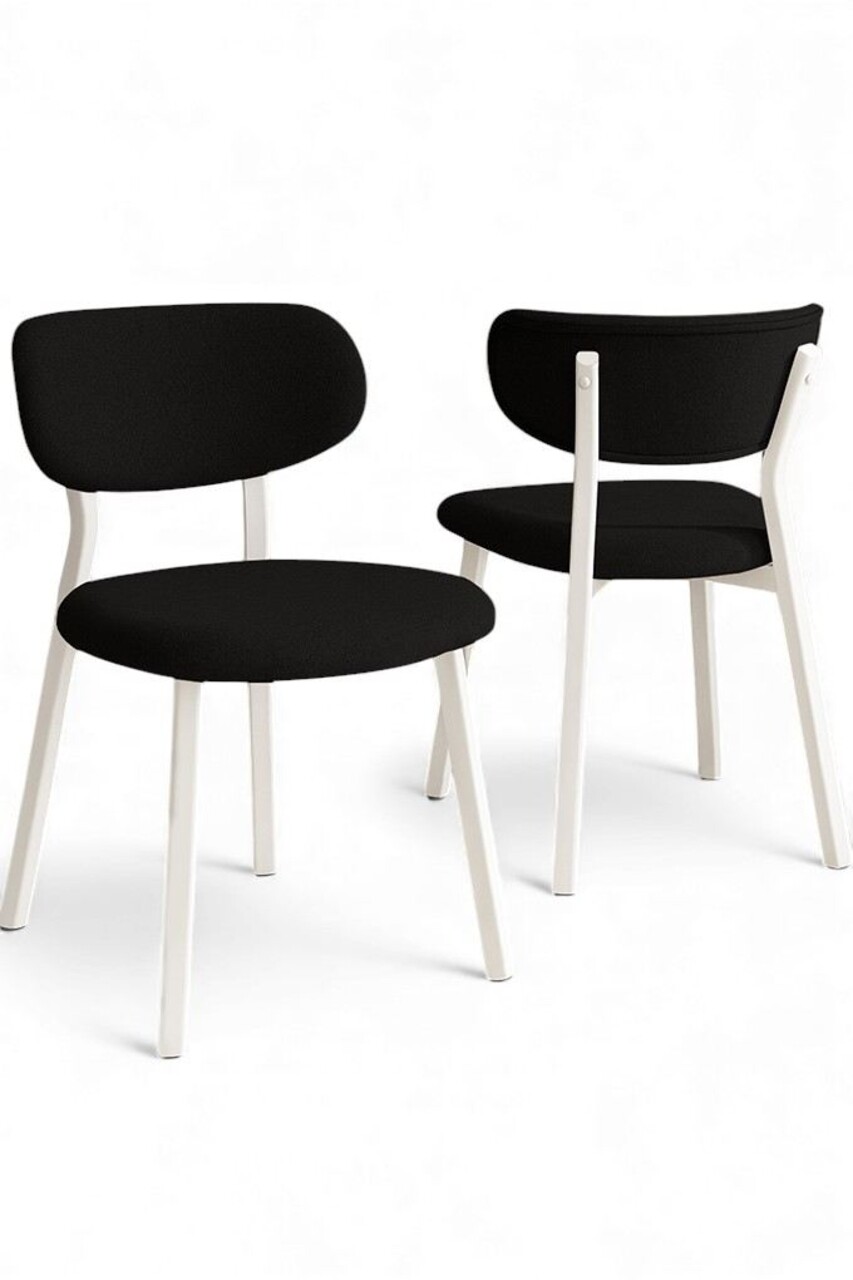 Set scaune 6 piese, Hanah Home, Toldy, Alb/Negru - view 2