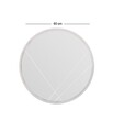 Oglinda decorativa, Siam, Iuydu, 60x60x2.2 cm, MDF , Alb