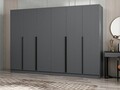 Dulap pentru haine, Minerva, Kale Plus, 270x210x52 cm, PAL, Antracit