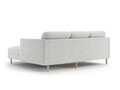 Coltar dreapta 3 locuri, Eden, Micadoni, 223x150x90 cm, tesatura structurata, gri deschis melanj