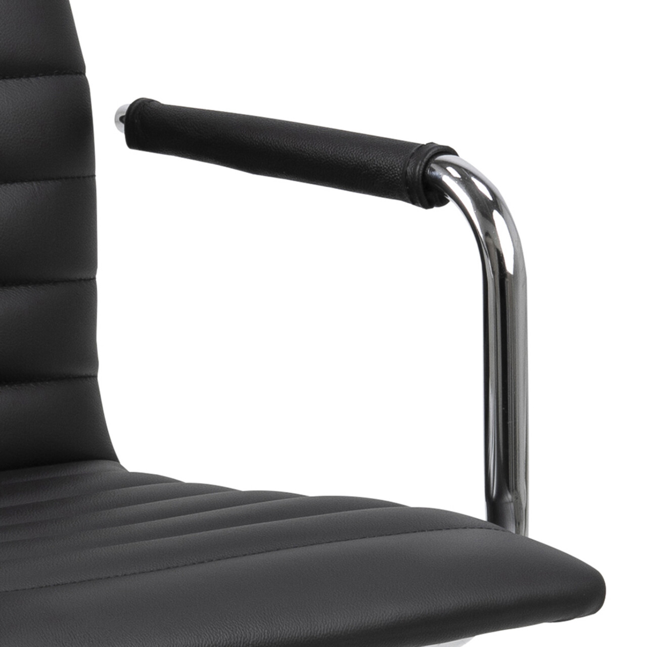 Scaun de birou Winslow, Actona, 51x58x103 cm, rotativ, piele naturala Lido/otel, negru - view 2