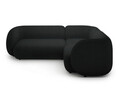 Coltar dreapta 4 locuri, Kate, Micadoni, 252x220x76 cm, tesatura boucle, negru